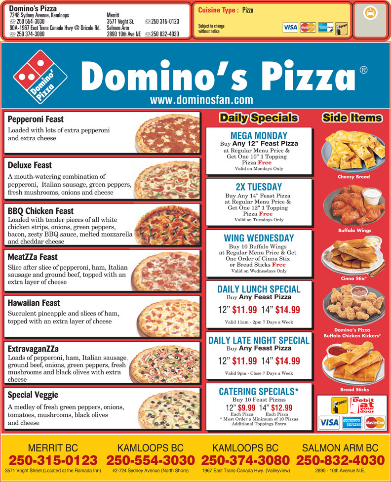 dominos toppings menu