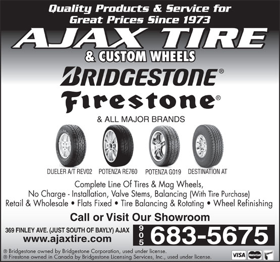 Ajax Tire & Custom Wheels 369 Finley Ave, Ajax, ON