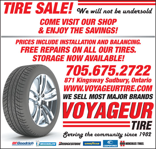 Voyageur Tire 871 Kingsway, Sudbury, ON
